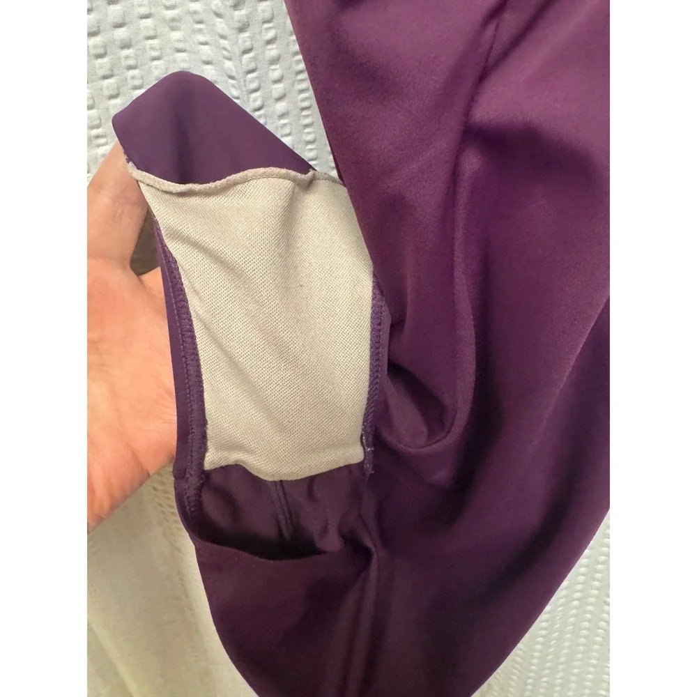 Balera Women's Athletic Racer Back One-Piece Purple Swimsuit SZ Large